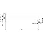 Держатель потолочной лейки Hansgrohe 27411000